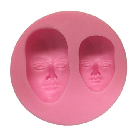 Yunko New Arrival Human Face Shaped 3d Silicone Cake Fondant Mold, Cake Decoration Tools, Soap, Candle Moulds