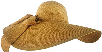 Womens Wide Brim Straw Hat Floppy Foldable Summer Beach Sun Hats for Women UPF50
