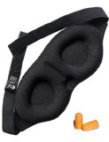 Roybens 3D Stereo Sleep Eye Mask with Ear Plugs  Memory Foam  Ultra Lightweight Comfortable with Adjustable Head Strap - for Relaxation Spa Meditation