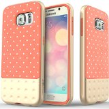 Galaxy S6 case Caseology Riot Series Pink Premium Leather Bumper Cover Leather Grip Samsung Galaxy S6 case
