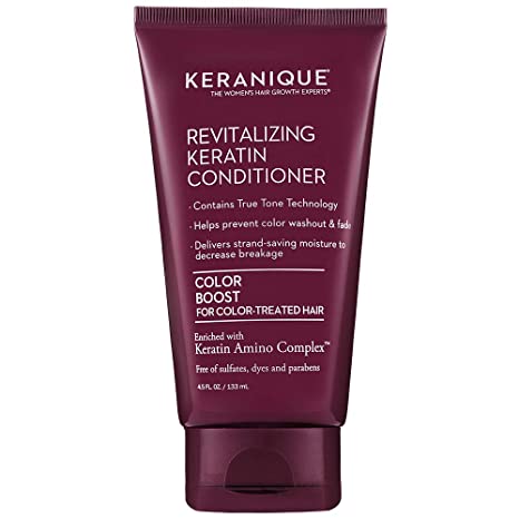 Keranique Keratin Conditioner for Color Treated Thinning Hair, Sulfates/Parabens Free, formulated to stimulate scalp to nourish/rejuvenate hair follicles for healthy Thicker Fuller Hair 4.5 OZ
