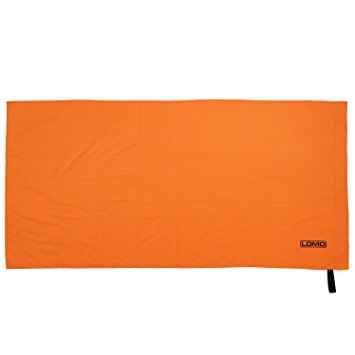 Lomo microfibre camping bath towel. 80cm x 160cm Orange