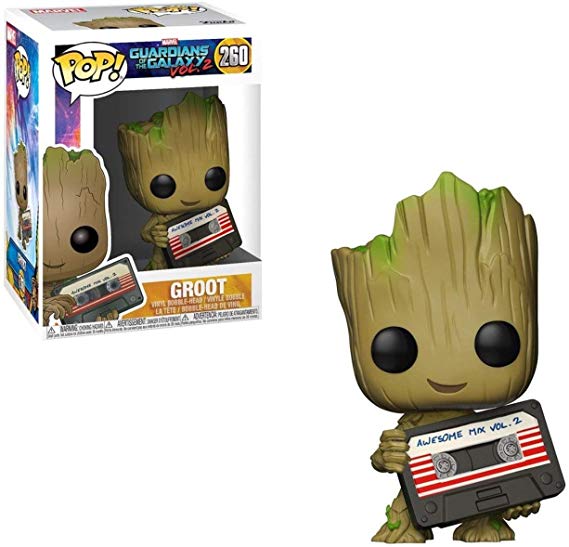 Funko Marvel Collector Corps Exclusive Guardians Of The Galaxy Vol.2-Groot with Mix Tape