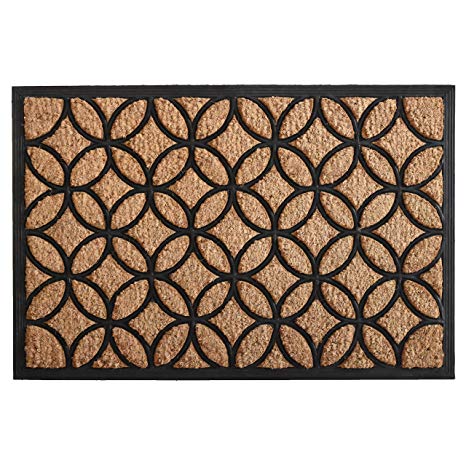 Calloway Mills 100172436 Circles Doormat, 2' x 3', Natural/Black