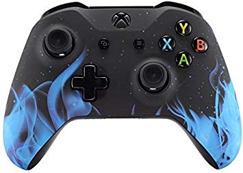 Xbox One Wireless Controller for Microsoft Xbox One - Custom Soft Touch Feel - Custom Xbox One Controller (Blue Flame)