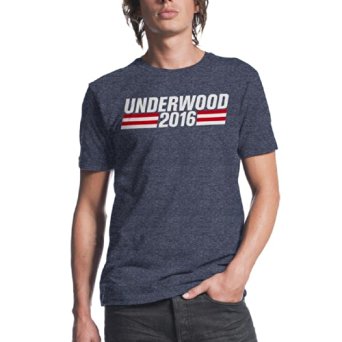 House of Cards Underwood 2016 Mens Navy Heather T-shirt