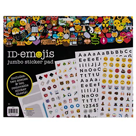 Innovative Designs 1000 Plus Id Emoji Icon Face Stickers Letter Number Book Pad for Kids Adults Teachers