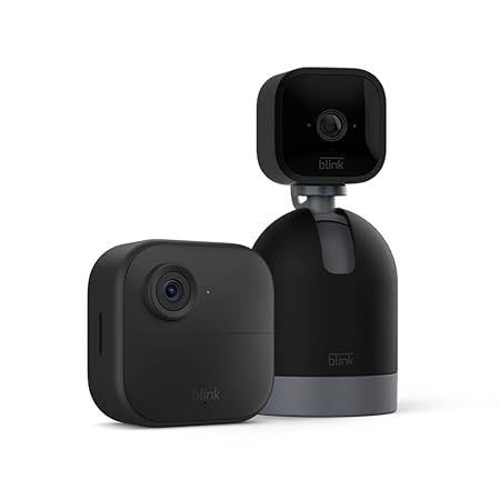 Blink Outdoor 4 (4th Gen)   Blink Mini Pan-Tilt Camera – Smart security camera, two-way talk, HD live view, motion detection, set up in minutes, Works with Alexa – 1 camera system