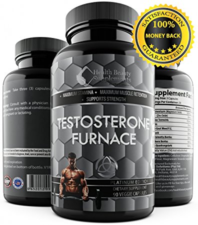 * ANABOLIC TESTOSTERONE FURNACE * SUPER Strength Testo Booster - Libido Booster - Rock Hard Lean Muscle Mass Growth – Estrogen Blocker – Sexual Libido Performance Enhancer Pills