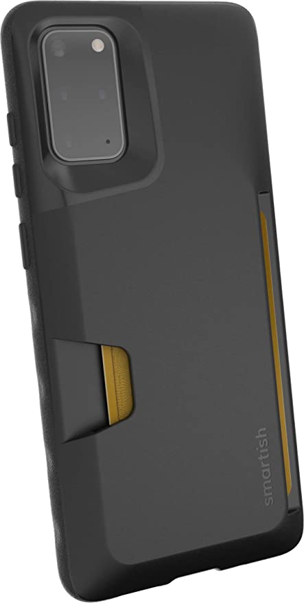 Smartish Galaxy S20 Plus Wallet Case - Wallet Slayer Vol. 1 [Protective Grip Credit Card Holder Cover for Samsung] (Silk) - Black Tie Affair
