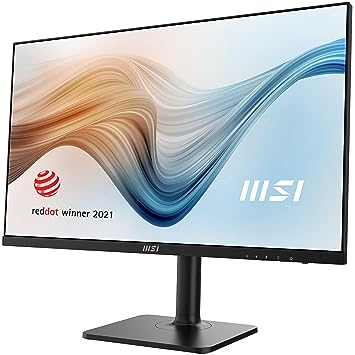 MSI Modern MD272QP 27-Inch Computer Monitor - 65W Type C Power Delivery with DP Alternate, IPS Panel, QHD 2560x1440, 75Hz, Less Blue Light PRO & Anti-Flicker, HDMI, DisplayPort, VESA Mount, Black