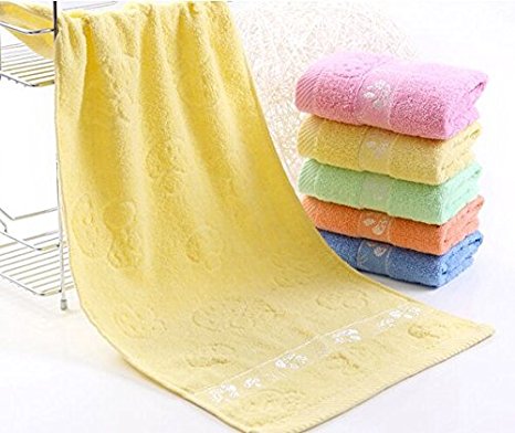 Cotton Washcloths-hand-face Towels Pack , 5 Pieces,5 colors, 27.5 X 13.4 inches(Color Random)