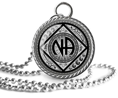 Narcotics Anonymous Necklace, NA, Recovery, Drug Addiction Image Pendant Key Chain Handmade