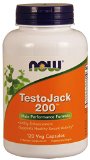 Now Foods Testo Jack 200 Extra Strength Veg Capsules 120 Count
