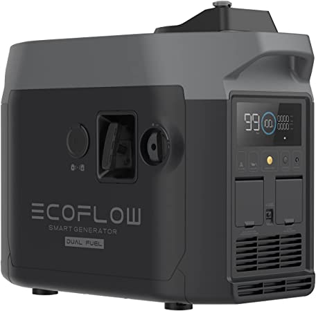 EF ECOFLOW 1800W Smart Generator (Dual Fuel) with Both LPG and Gas Powered Support, Smart Controls, High Efficiency and Easy Start Methods for Home Backup Power and Power Outages