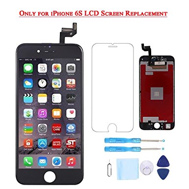 Screen Replacement for iPhone 6S Black4.7 LCD Display Touch Digitizer Frame Assembly Full Repair Kit and Screen Protector