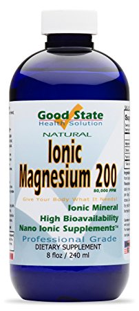 Good State - Liquid Ionic Magnesium 200 - (96 servings at 200 mg elemental) (8 fl oz)