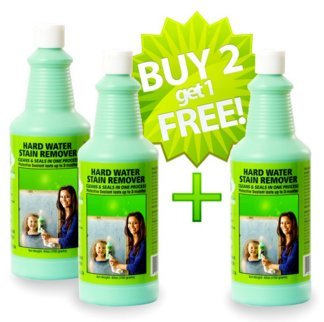 Bio Clean: Hard Water Stain Remover: Buy 2 Cleaners (4Ooz,Large) get 3rd Bottle FREE! & get 2 Free Magic Cloths (Bundle) Remove tough Hard Water Stains caused by mineral deposits acid rain alkali