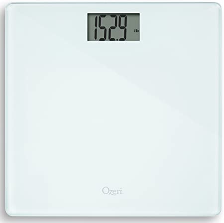 Ozeri Precision Bath Scale (440 lbs / 200 kg) in Tempered Glass, with 50 gram Sensor Technology (0.1 lbs / 0.05 kg) and Infant, Pet & Luggage Tare