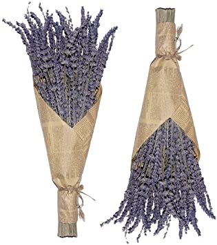 Cedar Space 100% Dried Lavender Bundles for Wedding Decoration,Home Fragrance,DIY Project,2 Bundles Pack