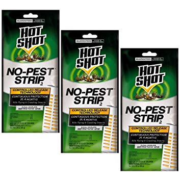 Hot Shot No-Pest Strip, Kills Flying and Crawling Insects, Penetrating Vapor, 3-Count (3)