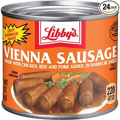 Libby's Vienna Sausage, BBQ, 4.6 Ounce (Pack of 24), BBQ Sauce