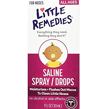Little Remedies Little Noses Saline Spray/Drops, 1 Ounce, Pack of 2