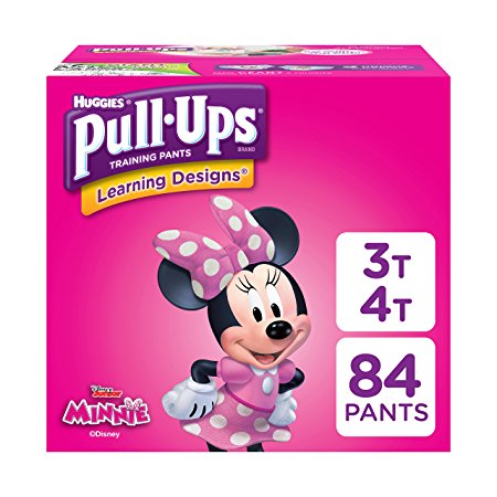 Pull-Ups Learning Designs Potty Training Pants for Girls, 3T-4T (32-40 lb.), 84 Ct. (Packaging May Vary)