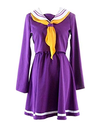 Women's Costume No Game No Life Shiro Large Purple