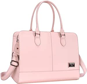 MOSISO Women Laptop Tote Bag (15-16 inch) 3 Layer Compartments, Rose Quartz