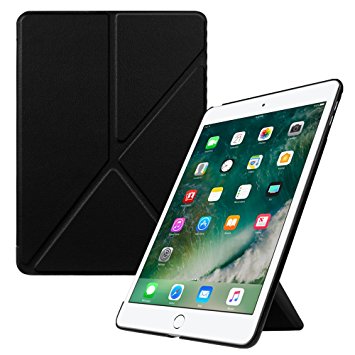 Fintie iPad 2017 / iPad Air 2 / iPad Air Origami Case - Ultra Lightweight Slim Multi-Angle Standing Protective Cover with Auto Wake / Sleep Feature for iPad 2017 9.7 Inch, iPad Air 1 2, Black