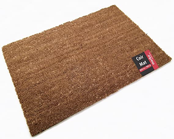 60 x 90cm Natural Coconut Plain Coir Mat Doormat Matting Entrance Reception
