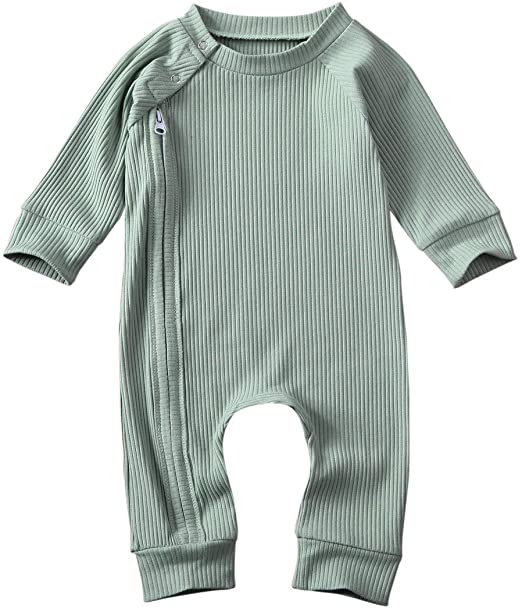 Baby Girl Boy Romper Bodysuit Solid Plain One Piece Jumpsuits Pajamas Sleeveless One Piece Baby Clothes Outfits Summer