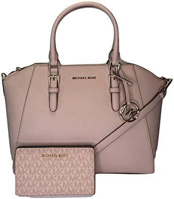 MICHAEL Michael Kors Ciara Large TZ Satchel bundled with Michael Kors Jet Set Travel Slim Bifold Wallet