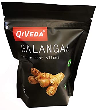 QiVeda Dried Thai Galangal (Root Slices) | USDA Organic | 70 grams (2.47 Oz)
