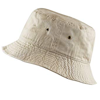 THE HAT DEPOT 300N Unisex 100% Cotton Packable Summer Travel Bucket Beach Sun Hat