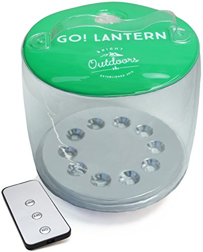 Bright Outdoors Go Solar Lantern - 7 Colour Modes Remote Control 10 LED Inflatable Waterproof Portable Ideal for Camping Pool Parties Mood Lighting Night Gardens and Sun Powered Adventure