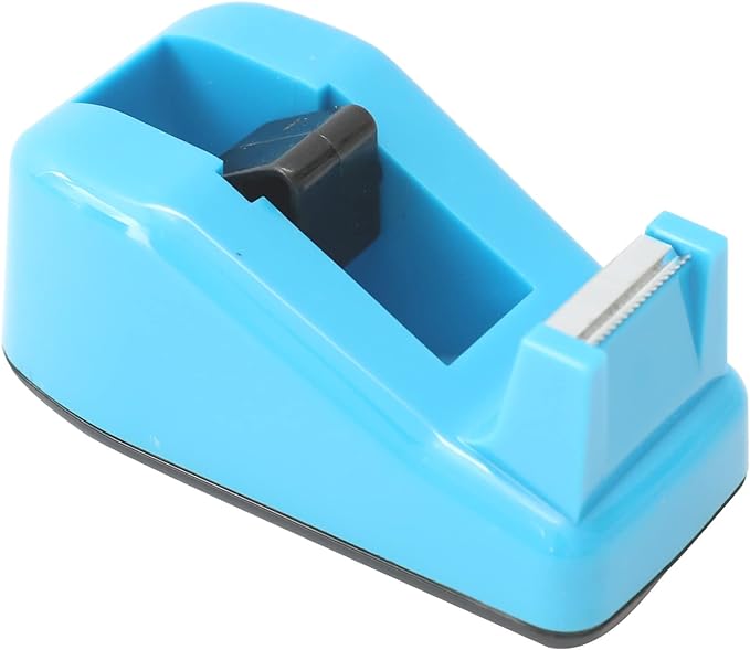 WELSTIK Heavy Duty Desktop Tape Dispenser Nano Base with Pen Pencil Holder, for Office Home School Blue