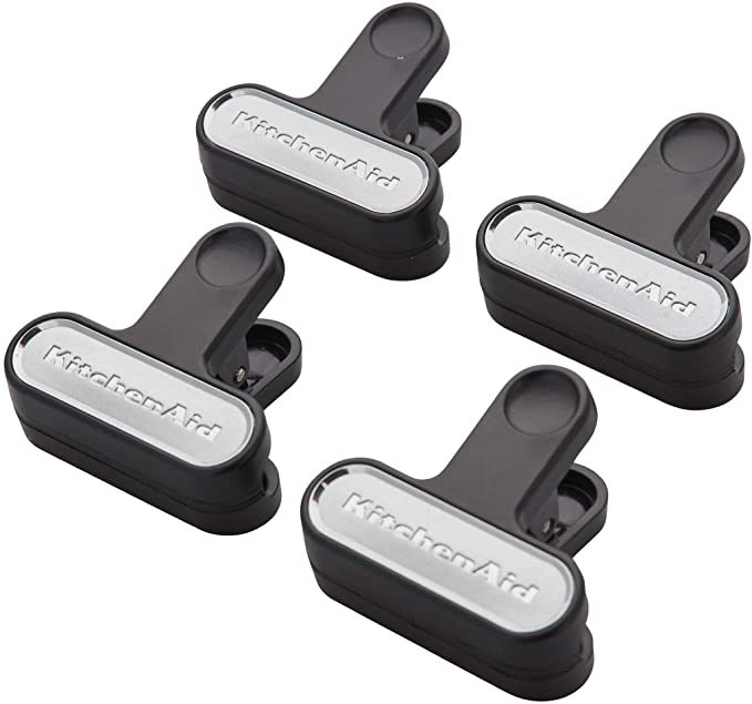 KitchenAid KE325OHOBA Classic Small Bag Clips, set of 4, Onyx Black