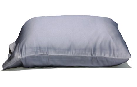 Gravity Sleep Oversize Pillow Case by Fits Even The Fluffiest Pillows including The Pancake Pillow. Sleeve Style. Extra Tall Pillowcase. Luxury 100% Cotton. 300 Thread Count (Queen 22Wx32L, Gray)