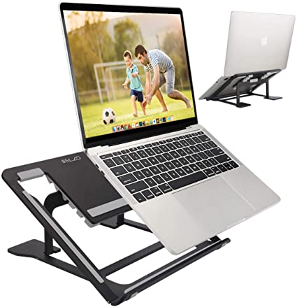 ELZO Laptop Stands, Portable Laptop Stand for bed desk, Anti-Slip Notebook Holder, Universal Ergonomic Holder for MacBook Pro/Air, Dell, Lenovo, Huawei, Samsung,11"-17" Laptop&Tablet