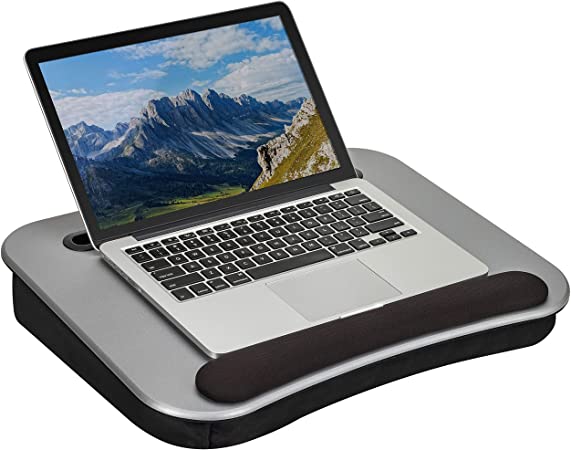 LapGear Deluxe Media Lap Desk - Silver - Fits up to 15.6 Inch Laptops - Style No. 91288