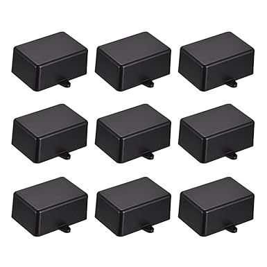 uxcell 9Pcs 51 x 35 x 23mm Electronic Plastic DIY Junction Box Enclosure Case Black