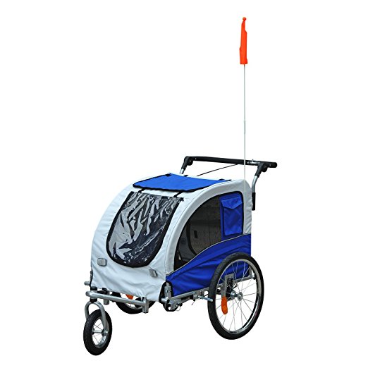 Aosom Elite II Pet Dog Bike Bicycle Trailer Stroller Jogger w/ Suspension