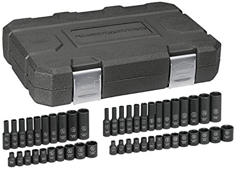 GearWrench 84902 1/4-Inch Drive Impact Socket Set SAE/Metric, 48-Piece