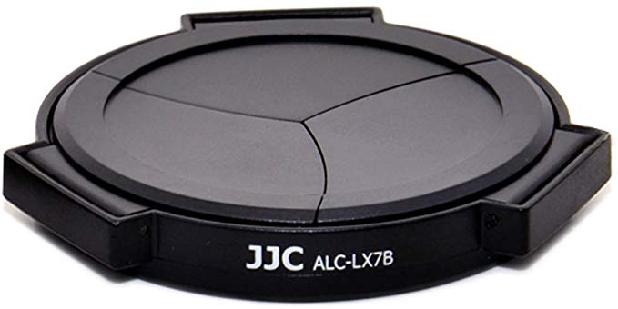 JJC ALC-LX7B Self-Retaining Auto Open Close Front Lens Cap Compatible For Panasonic DMC-LX7 Black