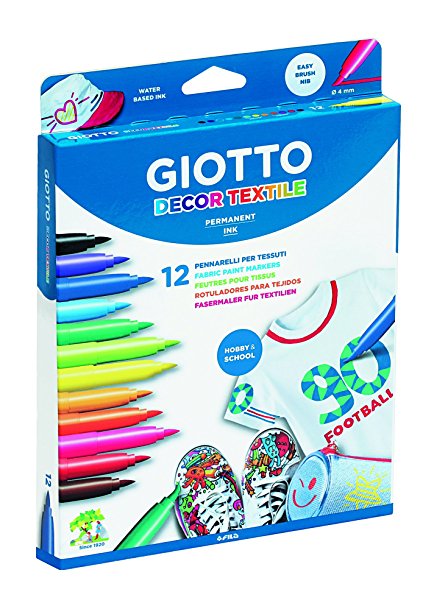Giotto Decor Textile Markers 12 Pack