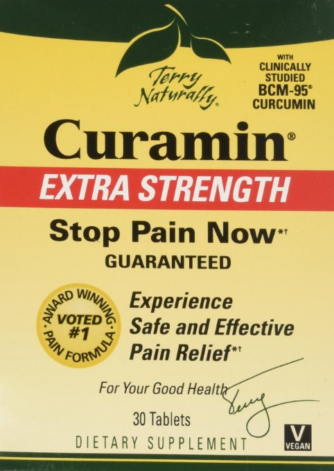 Terry Naturally Curamin Extra Strength, Safe and Powerful Pain Relief with BCM95 Curcumin 30 Tabs