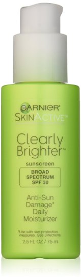 Garnier SkinActive Clearly Brighter Anti-Sun Damage Daily Moisturizer Spf 30, 2.5 Fluid Ounce