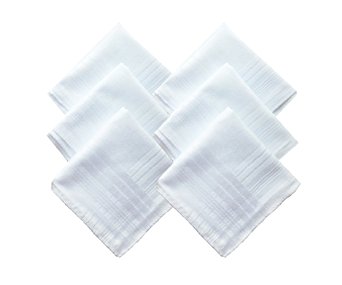 Mens Cotton White Handkerchiefs Pack